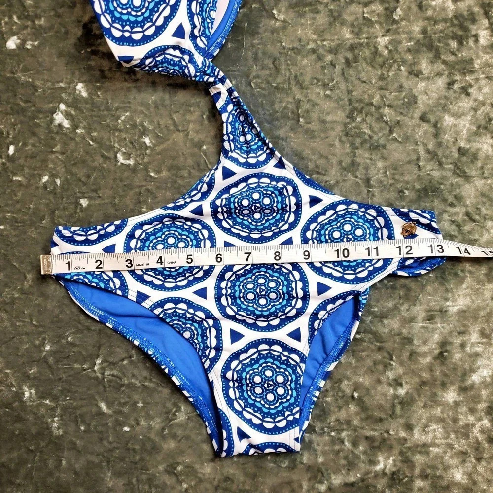 KBLU Shell Print Cut-Out Swimsuit - Picture 9 of 13